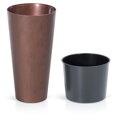 Kvetináč s vložkou TUBUS Slim Corten 250x476 mm, medený vzhľad 2 detail