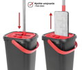 Mop QuickShine MagicHome, plochý, s 8 lit. žmýkacím vedrom 5 detail