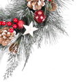 Veniec na dvere MagicHome Vianoce, prírodný, závesný, s čečinou a hviezdami, 39 cm 1 detail