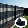 Páska Strend Pro EUROSTANDARD, 190 mm, L-26 m, tieniaca, antracit, krycia, na plotové panely, 1050 g/m2, PVC, RAL7016 1 detail