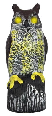 Strend Pro Plašič vtákov, Sova, solárna, svietiace oči, 41cm