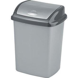 Kôš Curver® DOMINIK 25L, strieborný / grafitový, na odpadky