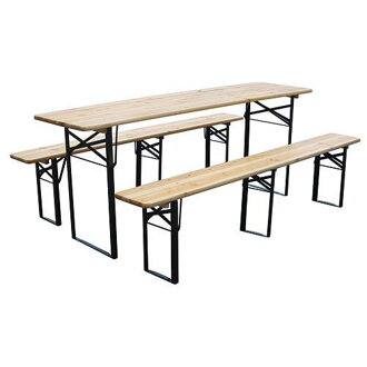 ST Leisure Equipment Pivný set DORTMUND Standard3, stôl 175x46x77 cm, 2x lavica 175x23x47 cm, drevo 25 mm