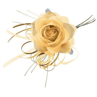 Kvet ruža, zlatá, stonka, bal. 6 ks