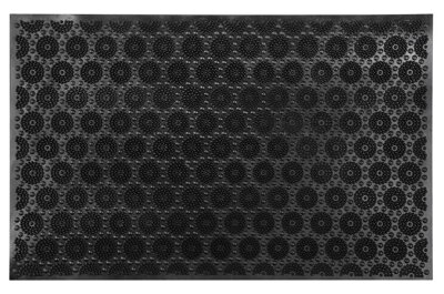 Rohožka MagicHome RBR 017, Dots, 58x36 cm, guma, čierna