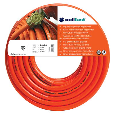 Cellfast Hadica 20-001, LPG 9,0x3,0 mm, L-50 m, červená