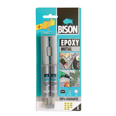 Lepidlo Bison Epoxy Metal, 24 ml, kovové, vysoko odolné