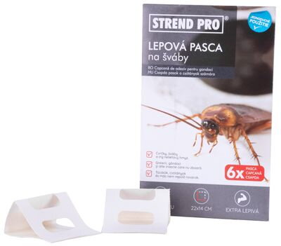 Lepová pasca na šváby Strend Pro – 6 ks, extra lepivá