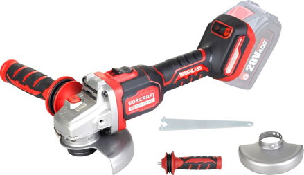 Brúska Worcraft CAG-S20LiBM 125 mm, uhlová, ShareSYS , 20V Li-ion, bezuhlíková