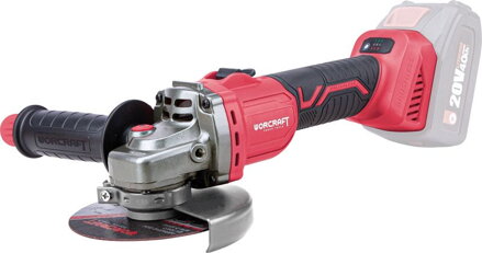 Brúska Worcraft CAG-S20LiBS-115 ShareSYS, 115 mm, uhlová, s reguláciou otáčok, 20V Li-ion, bezuhlíková, v kuríku
