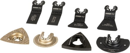 Sada nástrojov TAS-GP117 – pílové listy, polkruhy, držiak, 8-dielna