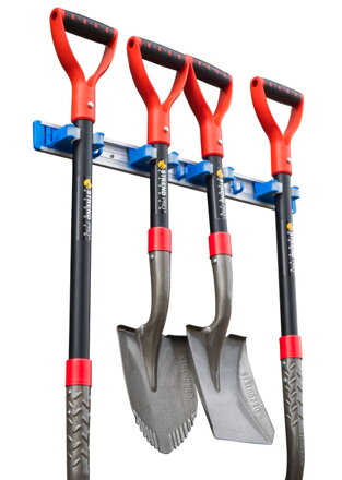 Držiak na náradie a násady TT5039, Alu + plast, 4 pozície, na stenu