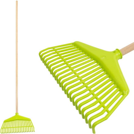 Hrable na lístie R142, švédske, 22-zubé, plastové, násada 150 cm