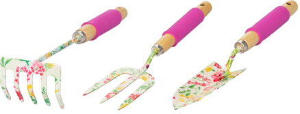 Sada náradia Strend Pro, záhradnícka, 3-dielna, potlač kvetov, Ladies Line