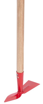 Detská motyčka špicatá-plochá, červená, drevená násada, 900 mm