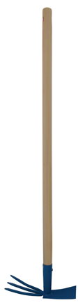 Detská motyčka rovná-trojzub kovová, drevená násada, 900 mm