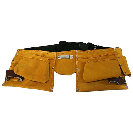 Puzdro na náradie HR68202, kožené, na opasok, 2 vrecká