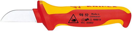 Nôž KNIPEX 98 52 – 190 mm, rovný, odizolovací, VDE