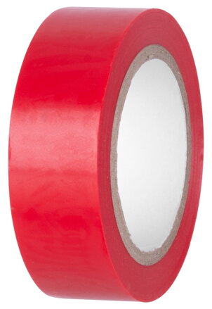 Izolačná páska červená, 19 mm x 10 m, PVC, do 600 V