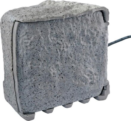 Zásuvka vodeodolná, záhradná, imitácia kameňa, IP44, 4× zásuvka, kábel 3 m