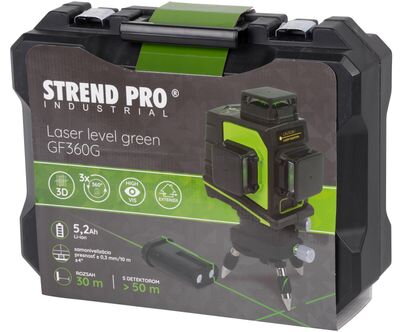 Laser STREND PRO INDUSTRIAL GF360G, 3D, zelený