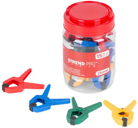 Svorka Strend Pro Premium DT825, mix farieb, 15 ks, 1"/25 mm