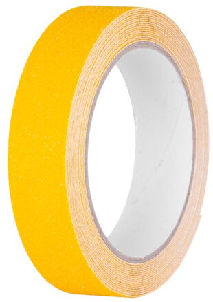 Protišmyková páska na schody lepiaca, extra odolná, žltá, 25 mm x 5 m