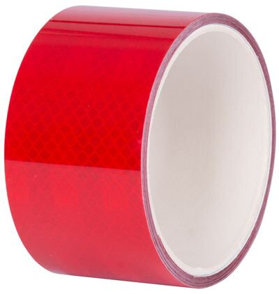 Reflexná páska samolepiaca, extra vidieľná, červená, 50 mm x 2 m