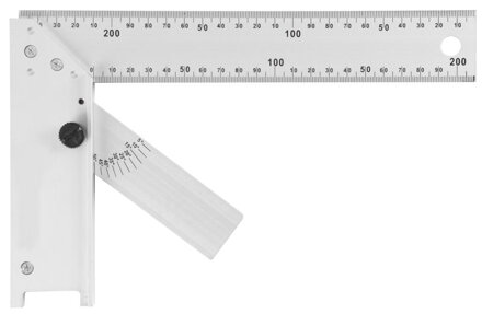 Uholník DY-5030, 250 mm, Alu, s uhlomerom