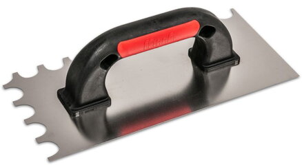 Hladítko Strend Pro Premium, 270x130 mm, polguľaté zuby, nerez, U-plast. rúčka