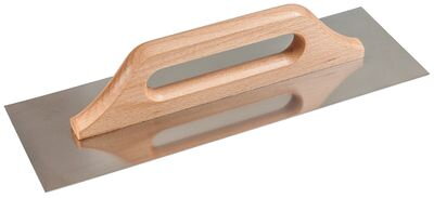 Hladítko Strend Pro Premium, s drev. rúčkou, 270x130 mm, 0,7 mm, rovné, nerez