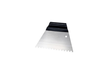 Špachtľa Kubala, plast, oceľ, zub 4x4mm,180mm