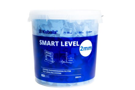 Spony SMART LEVEL 1886,  nivelačné, 2mm, pre dlažbu 3–16 mm, vedro 20L, bal.800ks