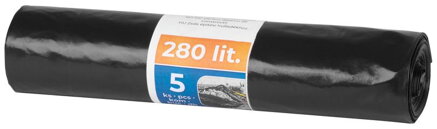 Vrecia na stavebný odpad Strend Pro, čierne, 280 l, 5 ks, EXTRA STRONG