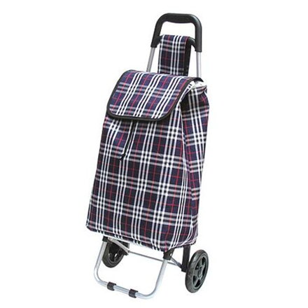 Nákupná taška na kolieskach Gabor, károvaná, nosnosť 25 kg