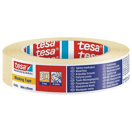 Maliarska páska tesa PRO, maskovacia, 25 mm, L-50 m