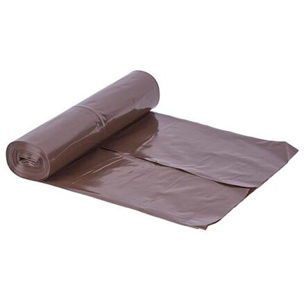 Vrecia na odpad ROLO LDPE T711.05, hnedé, 120 l, 15 ks