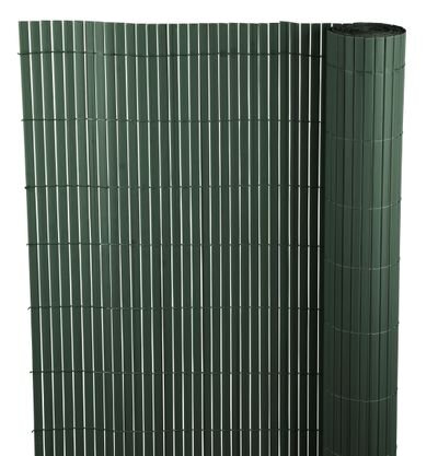 Umelý bambusový plot PVC, 1x3 m, zelený, UV