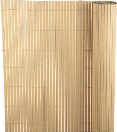 Umelý bambusový plot PVC, 1x3 m, bambusový vzor, UV