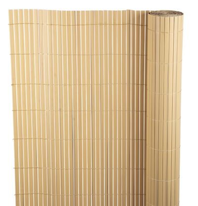 Umelý bambusový plot PVC, 1,5x3 m, bambusový vzor, UV odolný