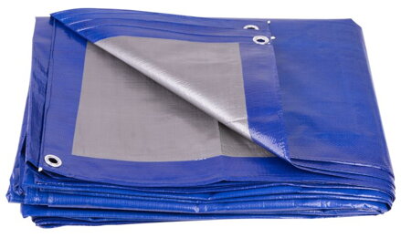Nepremokavá krycia plachta Tarpaulin Profi 2x8 m, 140 g/m², modrá, s okami
