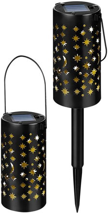 Solárna lampa Yildun 41 cm – 2 ks, teplá biela LED