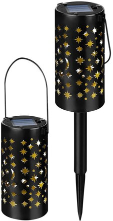 Solárna lampa Yildun 41 cm – 2 ks, teplá biela LED