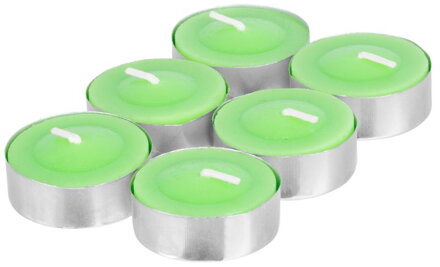 Sviečka proti komárom Citronella C-151, čajová, zelená, balenie 6 ks