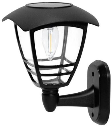 Solárna lampa na stenu/plot – 15x15x21 cm, teplé svetlo