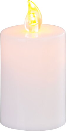 Sviečka na hrob LED, biela, 5,5x10,5 cm, s batériami