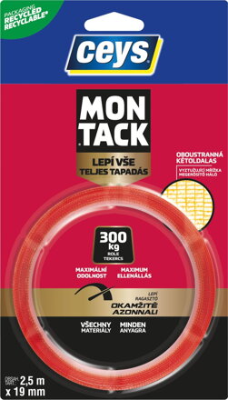 Obojstranná gelovitá montážna páska Montack Express 2,5 m x 19 mm