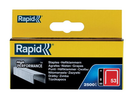 Spony RAPID 53, 8 mm, sponky do sponkovačky, bal. 2500 ks