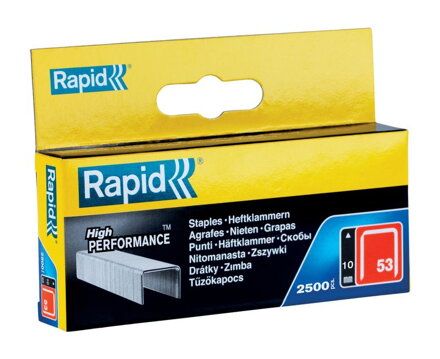 Spony RAPID 53, 10 mm, sponky do sponkovačky, bal. 2500 ks