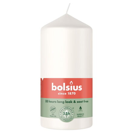 Sviečka Bolsius, 120x58 mm, biela